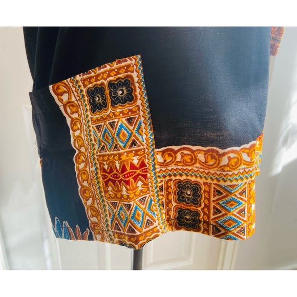 60s-70s African Style Dashiki Short Sleeve Shirt - Picture 4 of 6